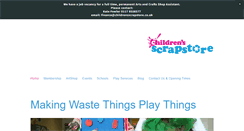 Desktop Screenshot of childrensscrapstore.co.uk